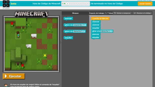 Aprende a programar con Minecraft en español (Hour of Code) - TEC
