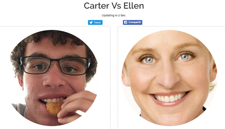 Carter vs Ellen Twitter
