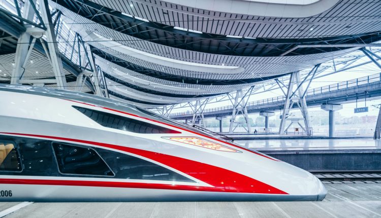 Modern High speed trains in Beijing, China