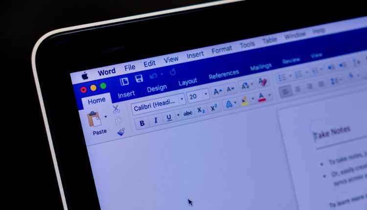 word-document-open-on-a-laptop-computer