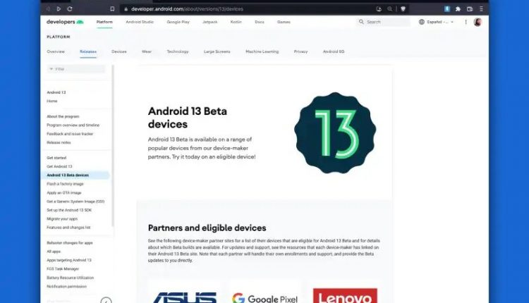 Android-13-Beta-Devices